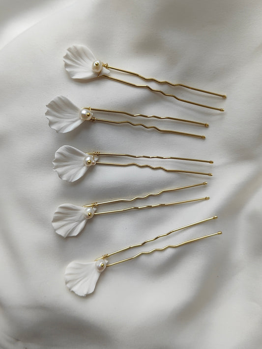 SIENNA Pin Set - Floral Bridal Hair Accessory