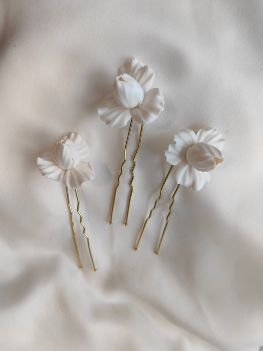 IRIS Pins- Floral Bridal Hair Accessory