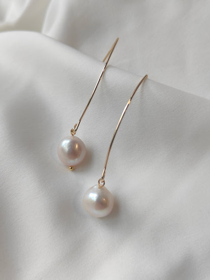 FREDA - Classic Blush Pearl Drop Earrings