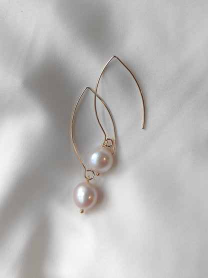 FREDA - Classic Blush Pearl Drop Earrings