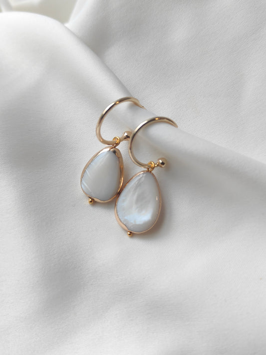 CARMEN - Contemporary Gold Hoop Bridal Earrings