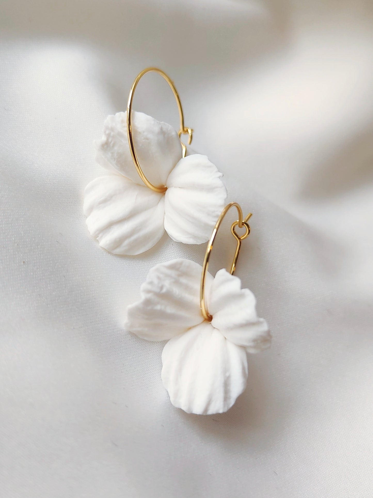 Ellena  - Floral Hoop Bridal Earrings