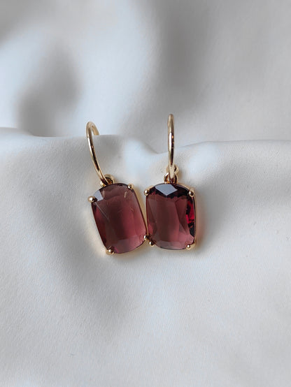 Classic Gem Earring - Grape