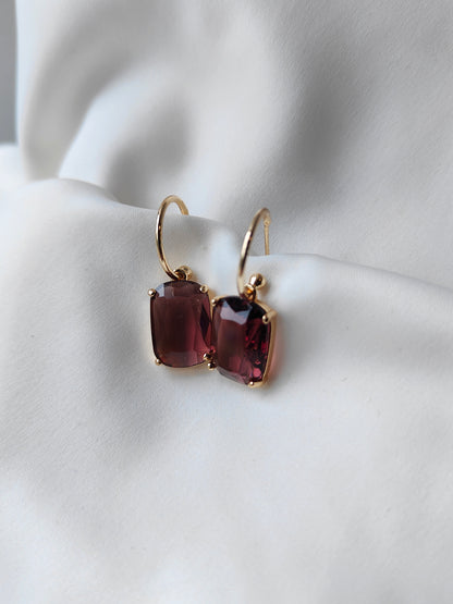 Classic Gem Earring - Grape