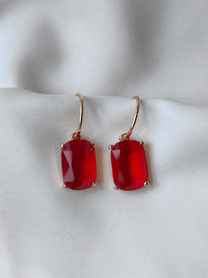 Classic Gem Earring - Ruby