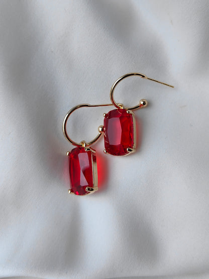 Classic Gem Earring - Ruby