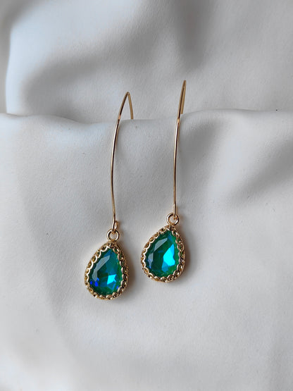 Tear Gem Earring - Aque