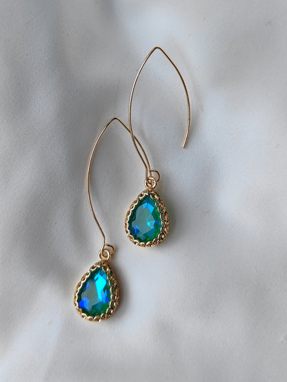 Tear Gem Earring - Aque