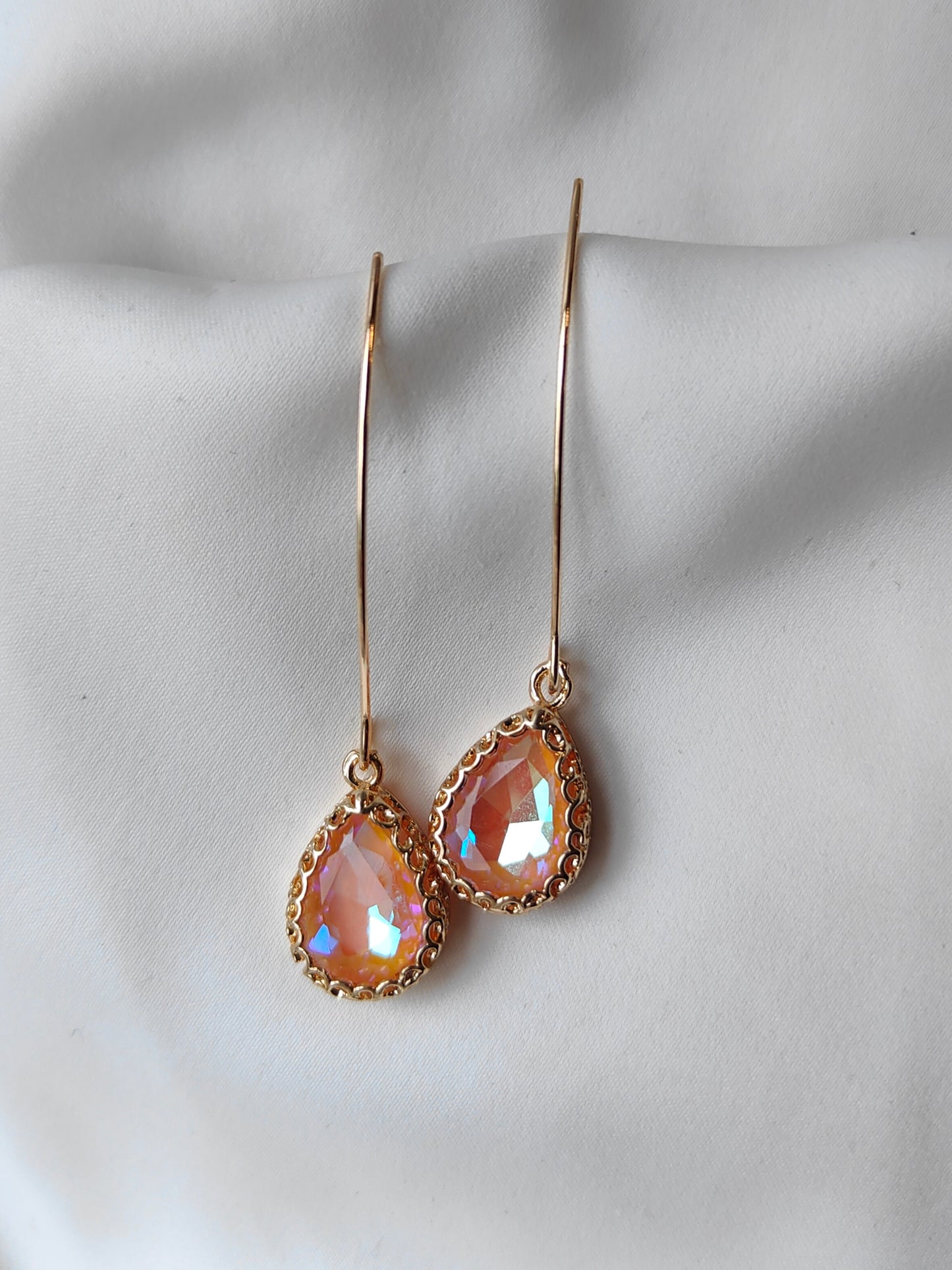 Tear Gem Earring - Peaches