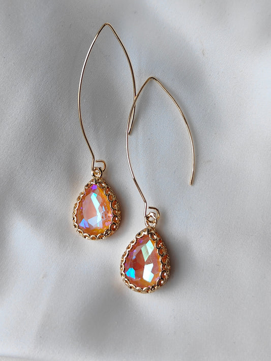 Tear Gem Earring - Peaches