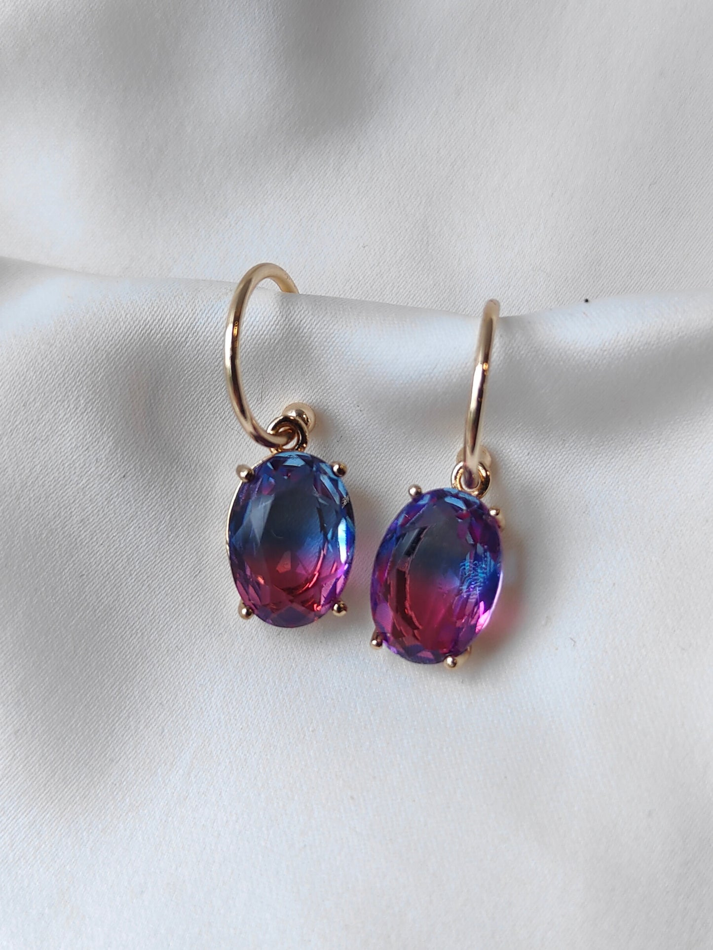 Ombre Earrings - Blueberry