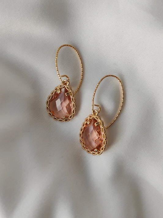 DIANA Crystal Earrings - Blush