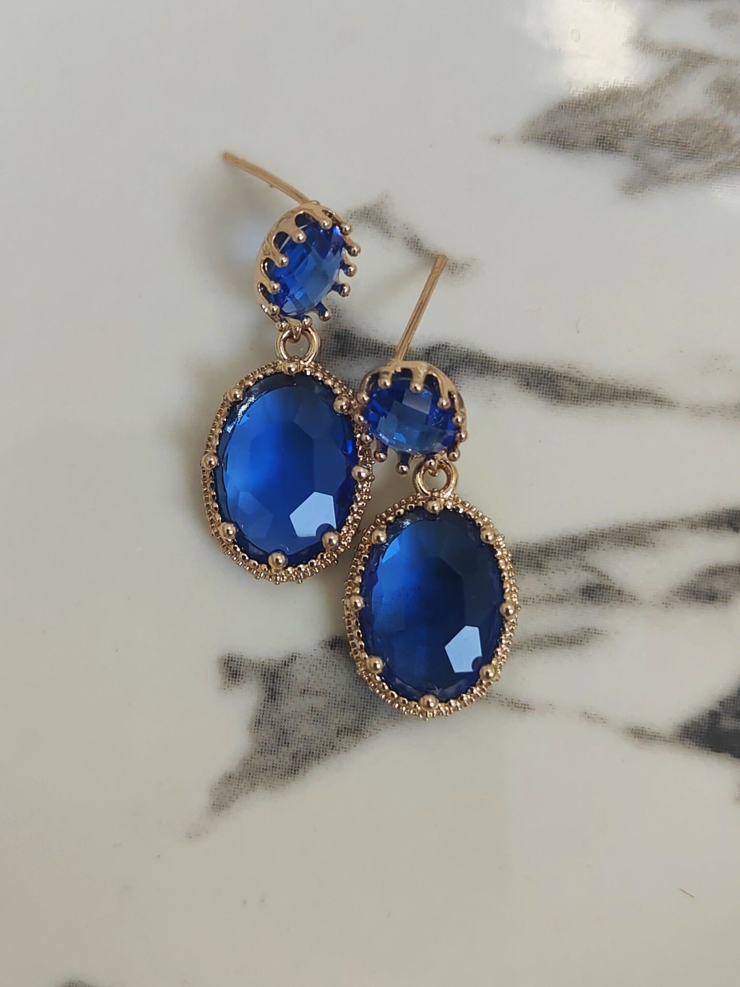 Glam Gem Earring - Blue