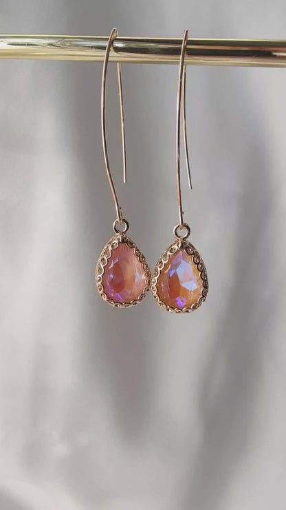 Tear Gem Earring - Peaches