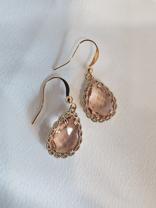 *DÍOL Stiúideo* Duchess Crystal Earrings Blush