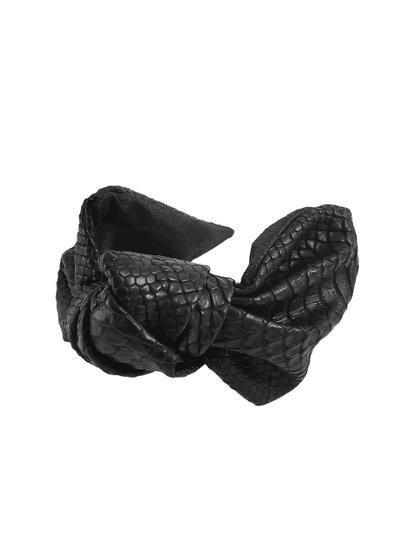 Croc Knot Top - Headband - Black